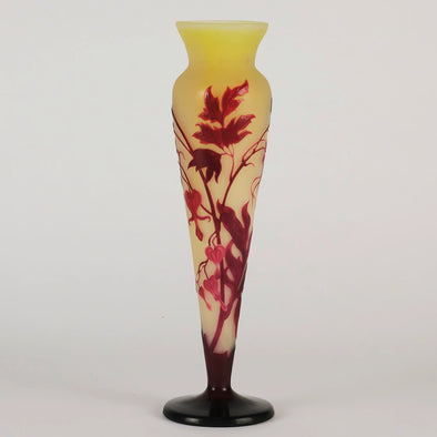 "Tall Fuschias Vase" by Emile Gallé
