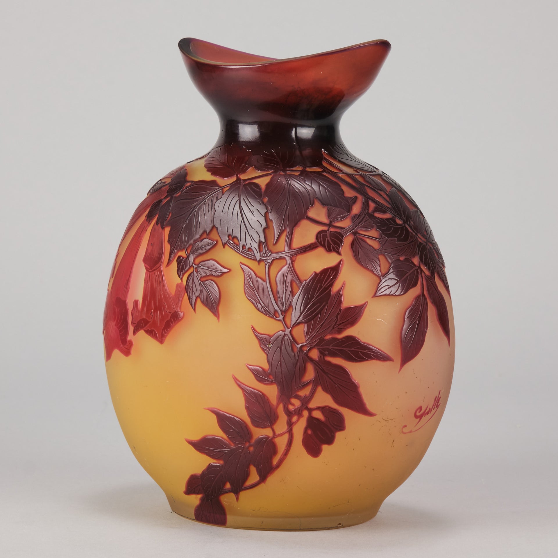 Galle cameo moon vase - Emile Galle Glass - Galle Emile - Hickmet Fine Arts