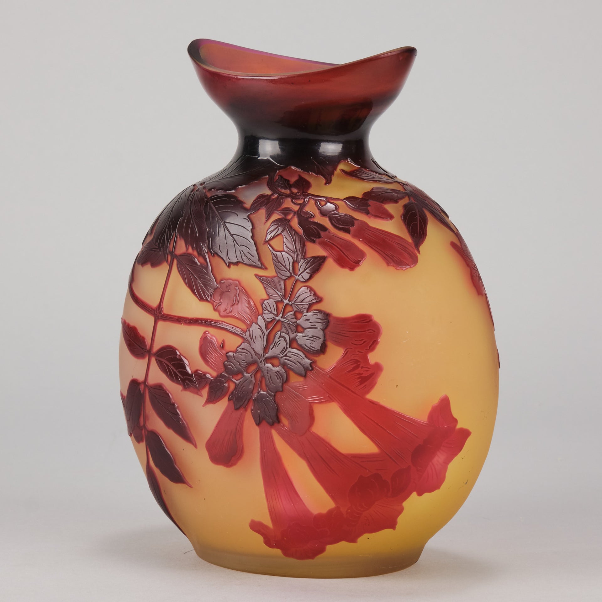 Galle cameo moon vase - Emile Galle Glass - Galle Emile - Hickmet Fine Arts