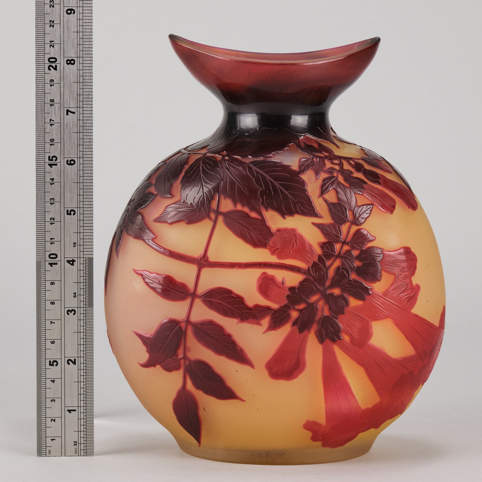 Galle cameo moon vase - Emile Galle Glass - Galle Emile - Hickmet Fine Arts