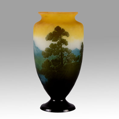 Emile Galle Vase -  Pasage du Lac -  Hickmet Fine Arts
