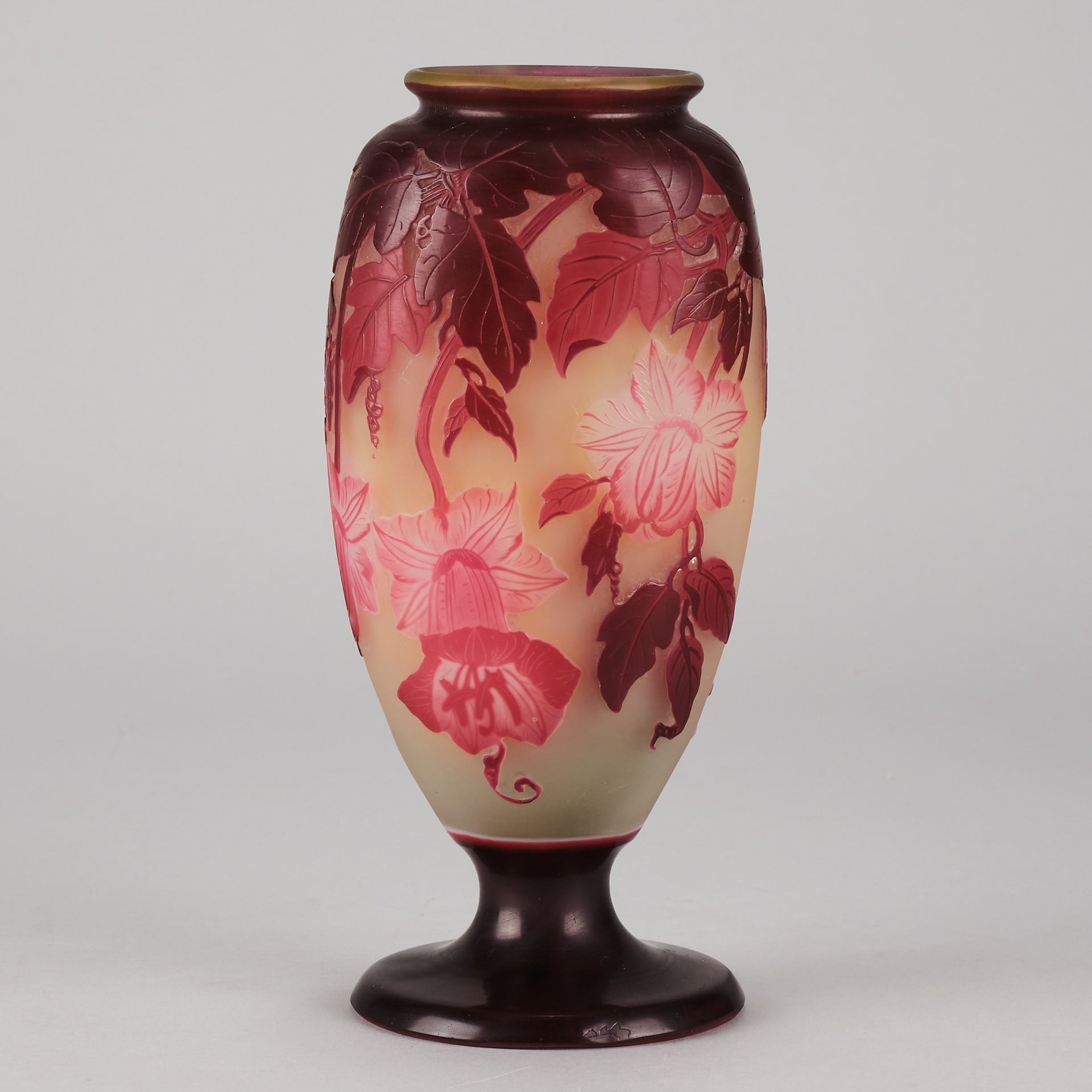 Galle cameo Pink Flower vase