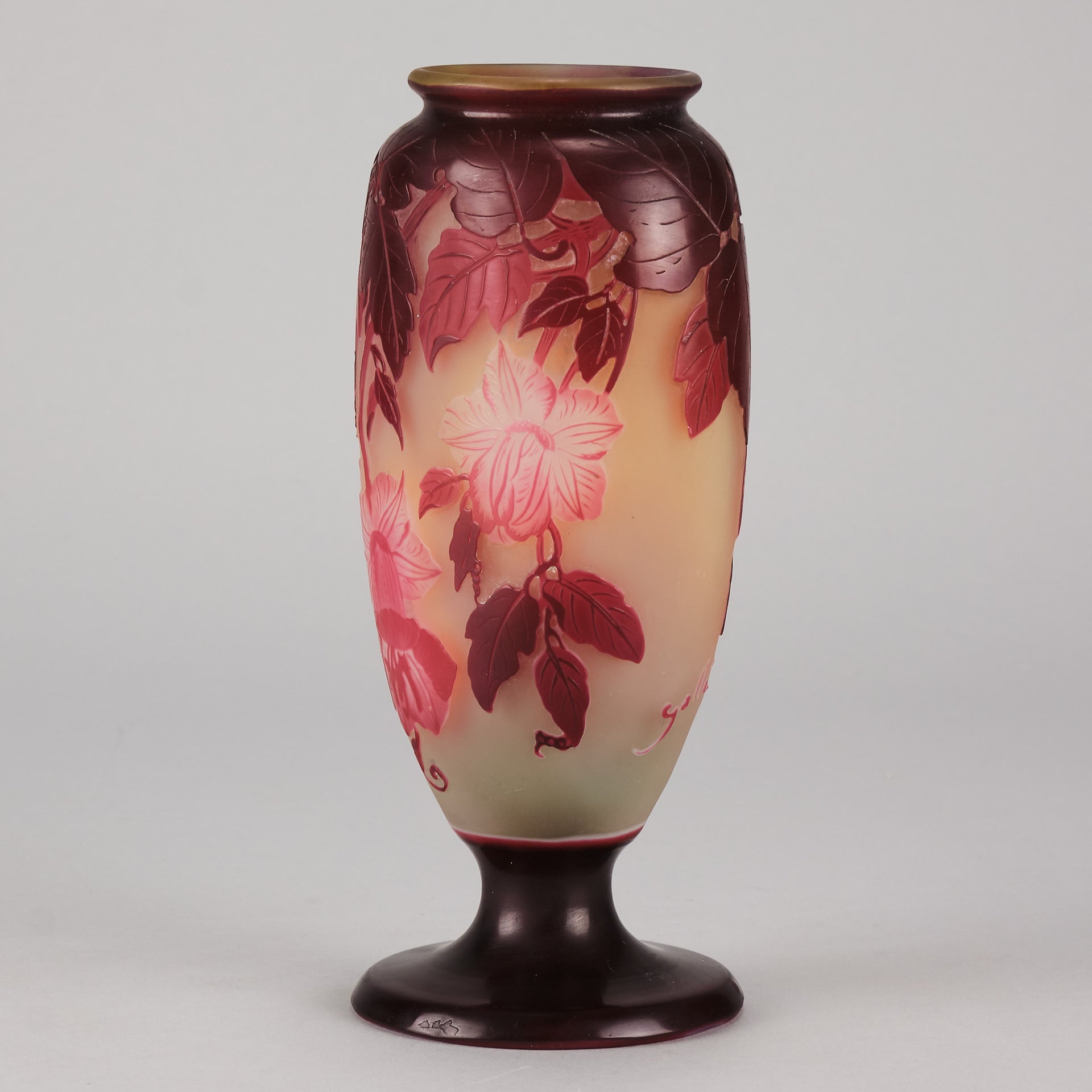 Galle cameo Pink Flower vase