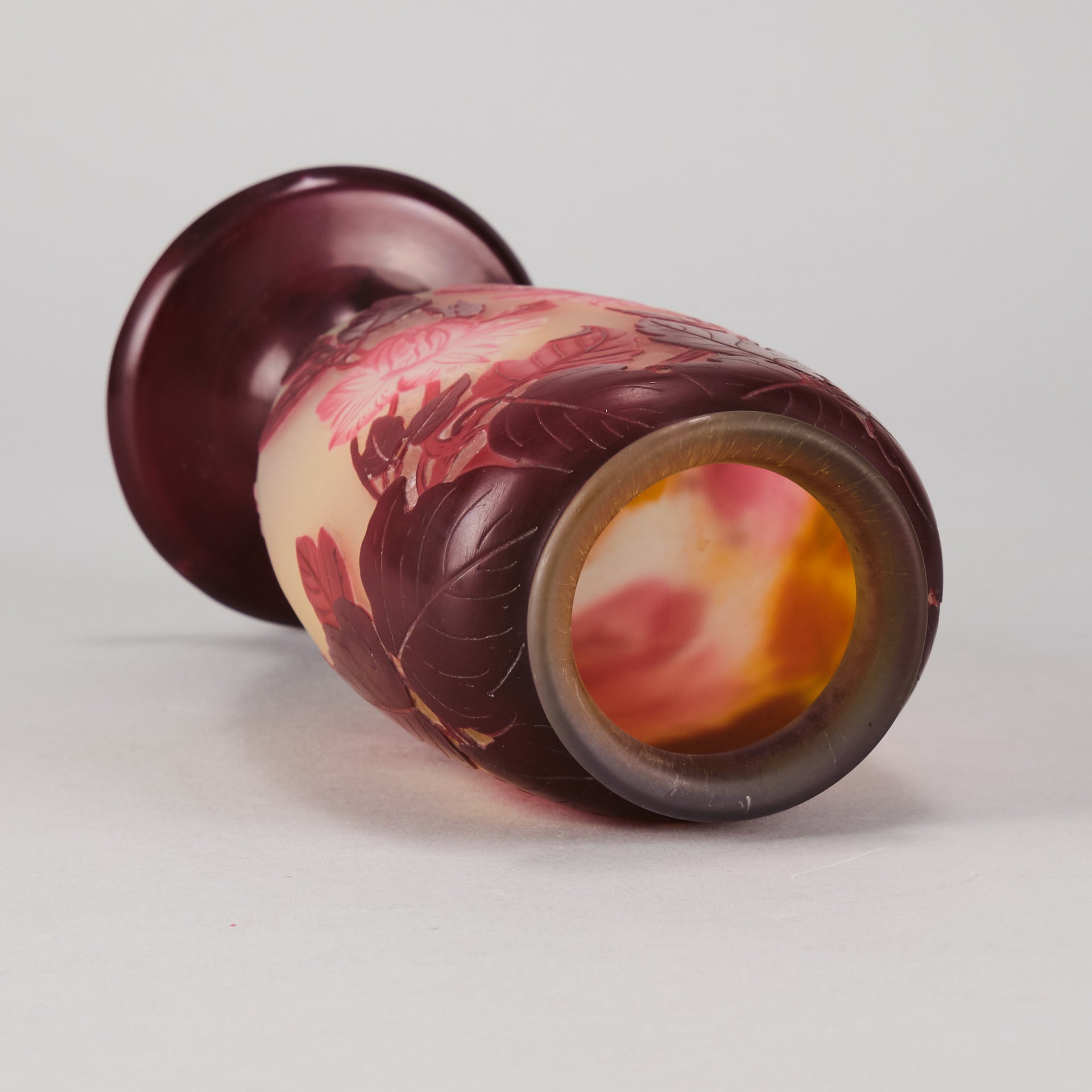 Galle cameo Pink Flower vase