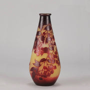 Emile Galle - Art Nouveau Glass - Galle vase - Slender Red Flower Vase - art nouveau glass vase – Hickmet Fine Arts