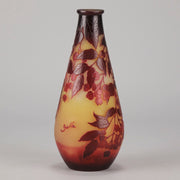 Emile Galle - Art Nouveau Glass - Galle vase - Slender Red Flower Vase - art nouveau glass vase – Hickmet Fine Arts