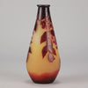 Emile Galle - Art Nouveau Glass - Galle vase - Slender Red Flower Vase - art nouveau glass vase – Hickmet Fine Arts