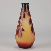 Emile Galle - Art Nouveau Glass - Galle vase - Slender Red Flower Vase - art nouveau glass vase – Hickmet Fine Arts