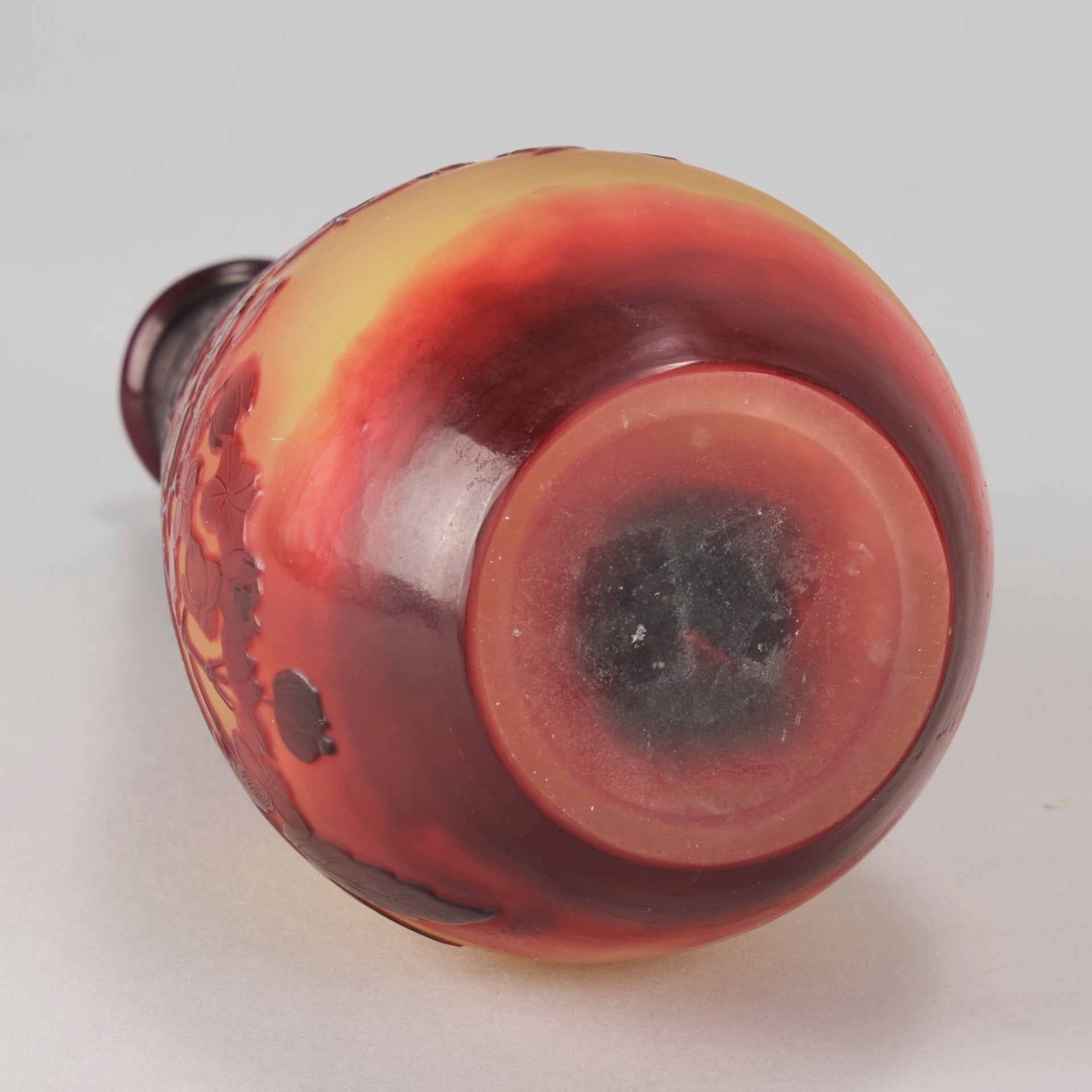 Emile Galle - Art Nouveau Glass - Galle vase - Slender Red Flower Vase - art nouveau glass vase – Hickmet Fine Arts