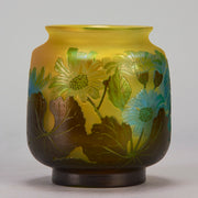 Square Floral Vase by Emile Gallé Glass - Hickmet Fine Arts