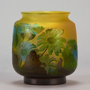 Square Floral Vase by Emile Gallé Glass - Hickmet Fine Arts