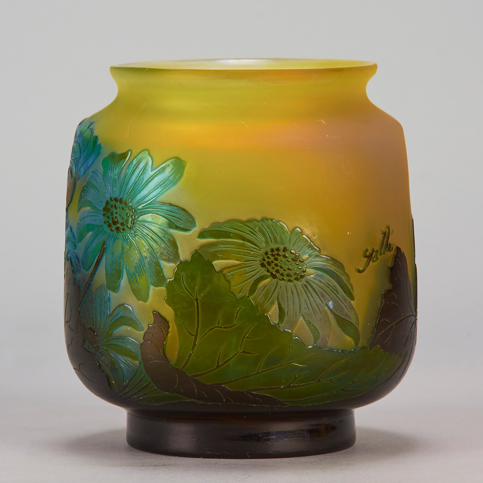 Emile Galle Glass Flower Vase - Art Nouveau - Hickmet Fine Arts