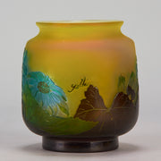 Square Floral Vase by Emile Gallé Glass - Hickmet Fine Arts