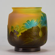 Square Floral Vase by Emile Gallé Glass - Hickmet Fine Arts