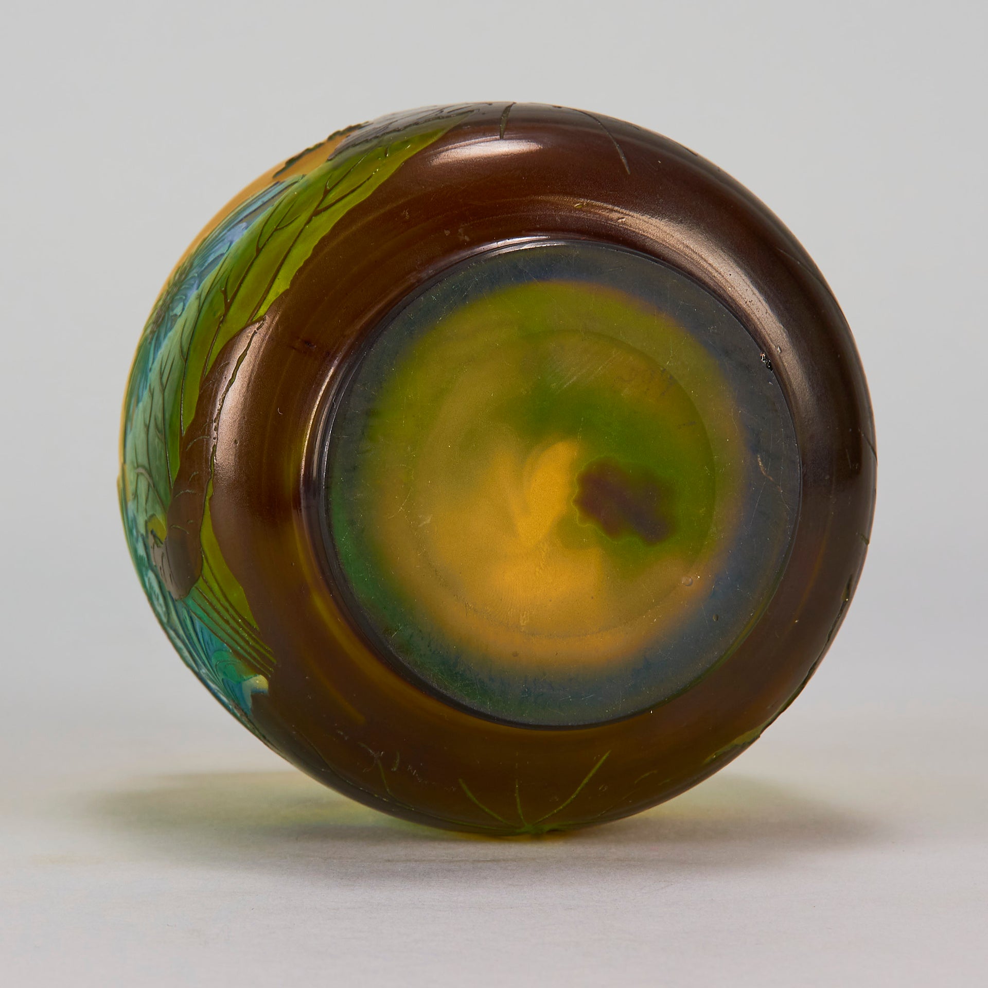 Square Floral Vase by Emile Gallé Glass - Hickmet Fine Arts