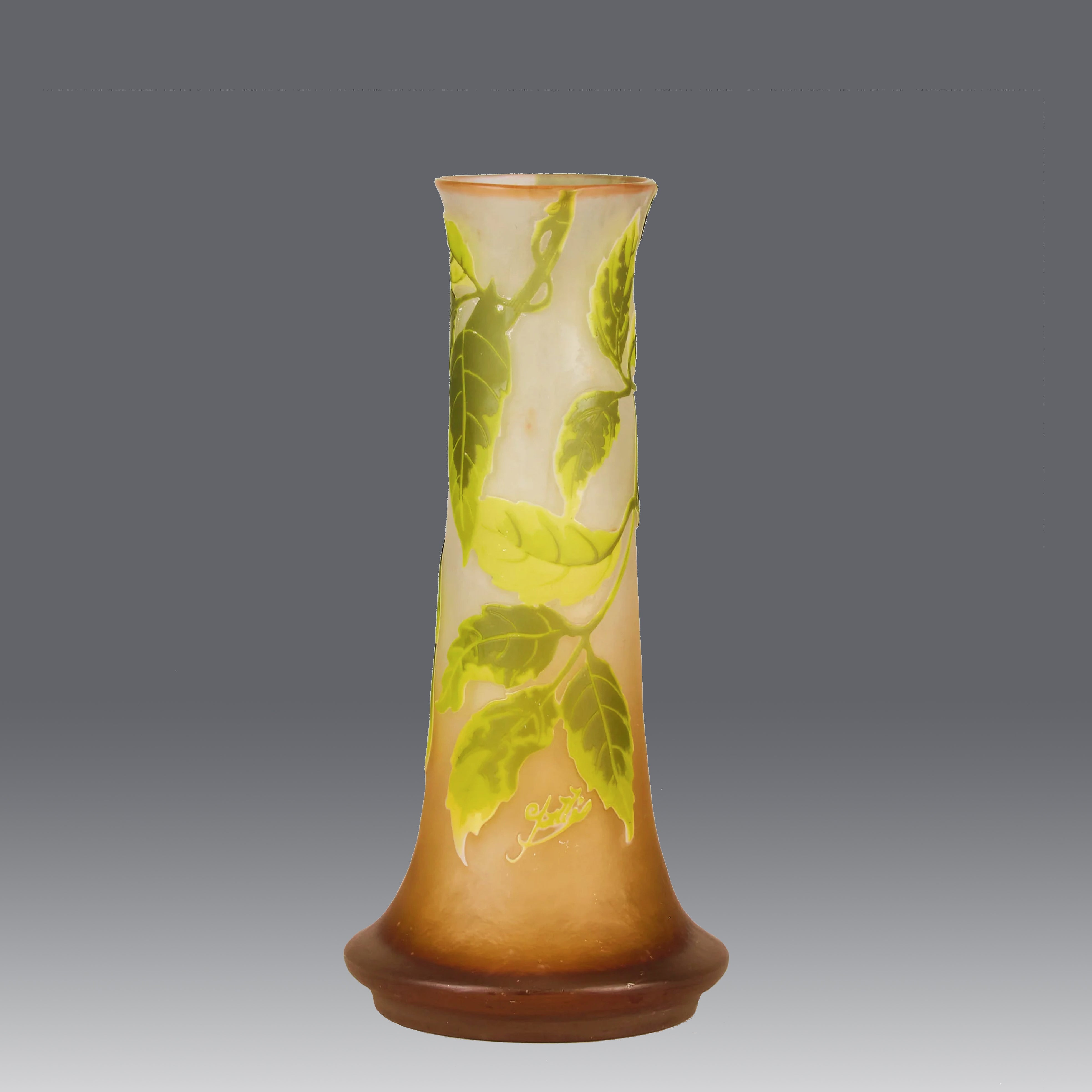 Emile Galle Flower Vase - Art Nouveau Glass - Hickmet Fine Arts
