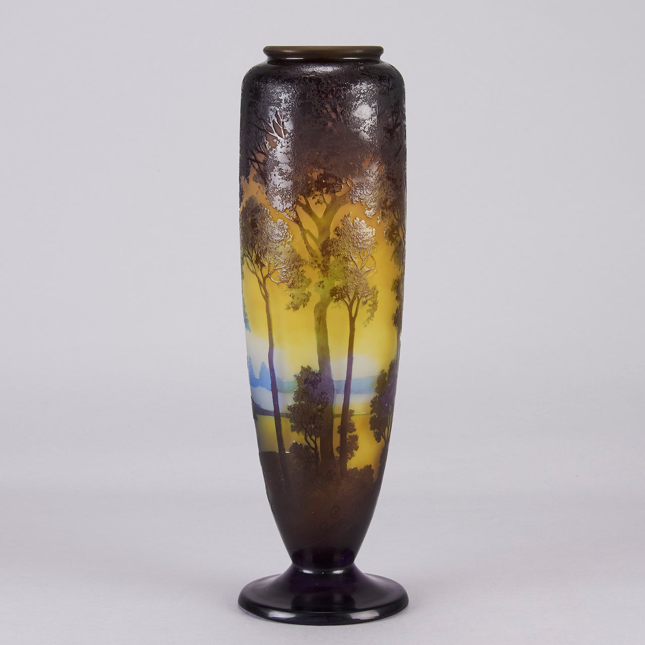 Galle Landscape Vase - Art Nouveau - Emile Galle Glass -  Hickmet Fine Arts 