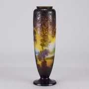 Galle Landscape Vase - Art Nouveau - Emile Galle Glass -  Hickmet Fine Arts 