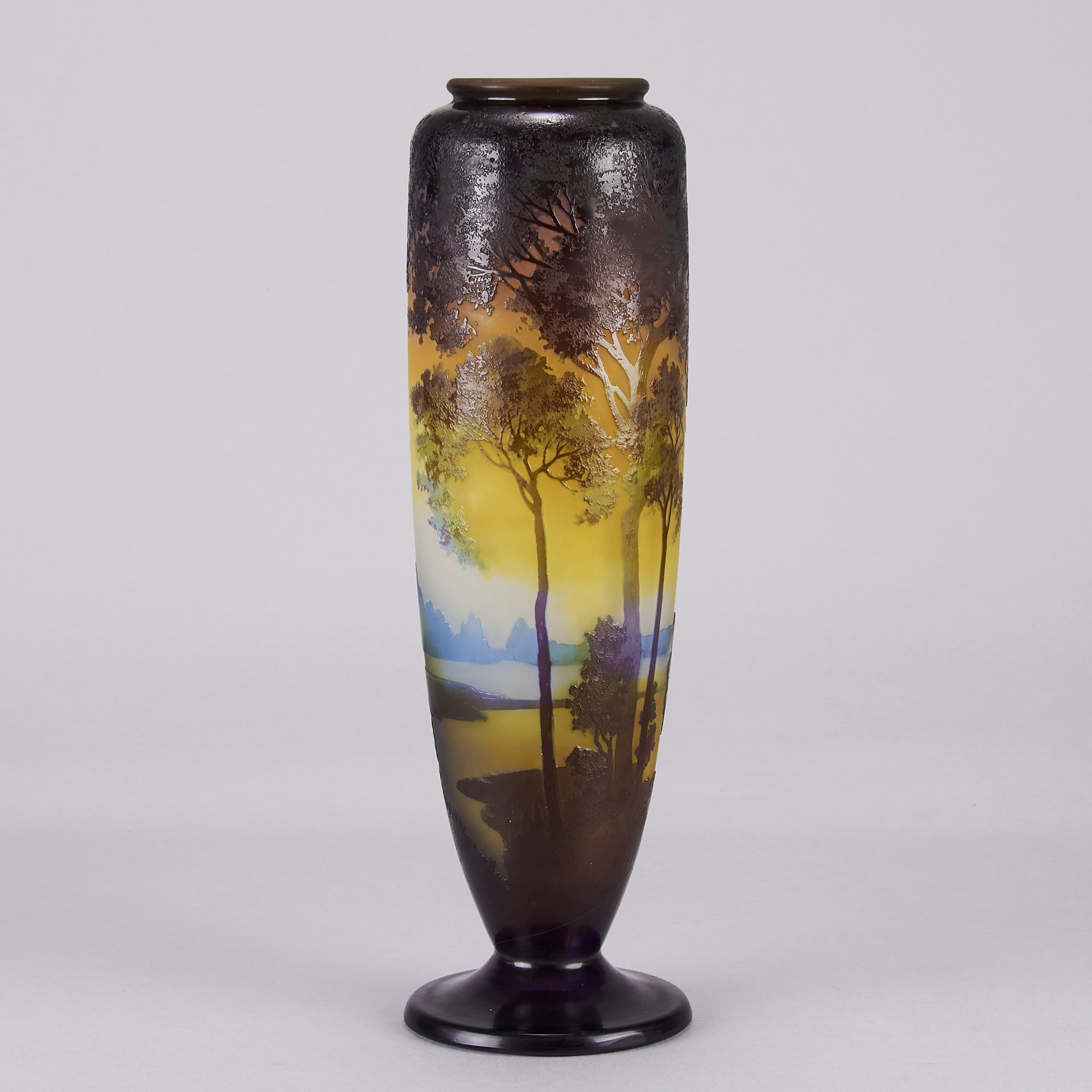 Galle Landscape Vase - Art Nouveau - Emile Galle Glass -  Hickmet Fine Arts 