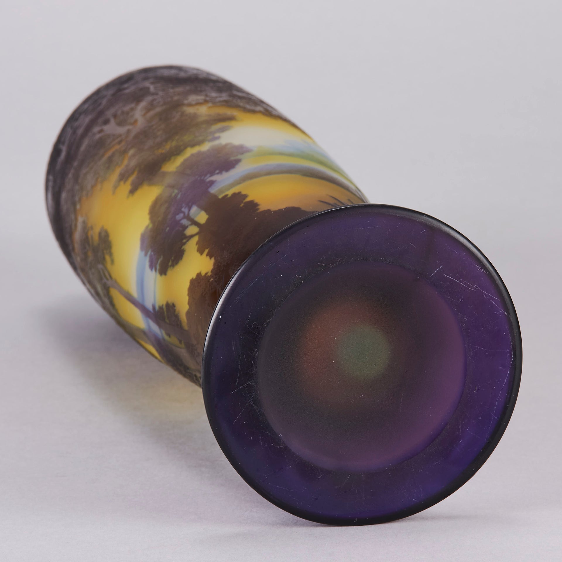 Galle Landscape Vase - Art Nouveau - Emile Galle Glass -  Hickmet Fine Arts 