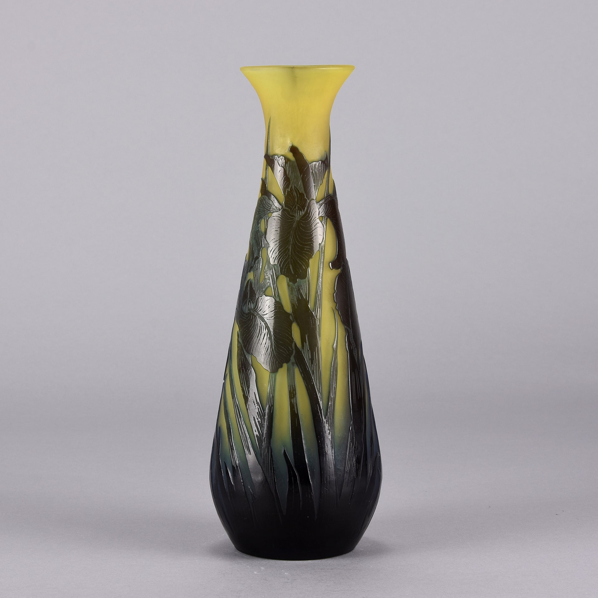 Emile Galle Vase - Art Nouveau Glass - Water Lillies Vase - Hickmet Fine Arts 