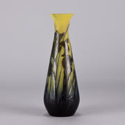 Emile Galle Vase - Art Nouveau Glass - Water Lillies Vase - Hickmet Fine Arts 