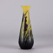 Emile Galle Vase - Art Nouveau Glass - Water Lillies Vase - Hickmet Fine Arts 