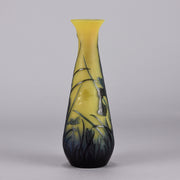 Emile Galle Vase - Art Nouveau Glass - Water Lillies Vase - Hickmet Fine Arts 