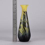 Emile Galle Vase - Art Nouveau Glass - Water Lillies Vase - Hickmet Fine Arts 