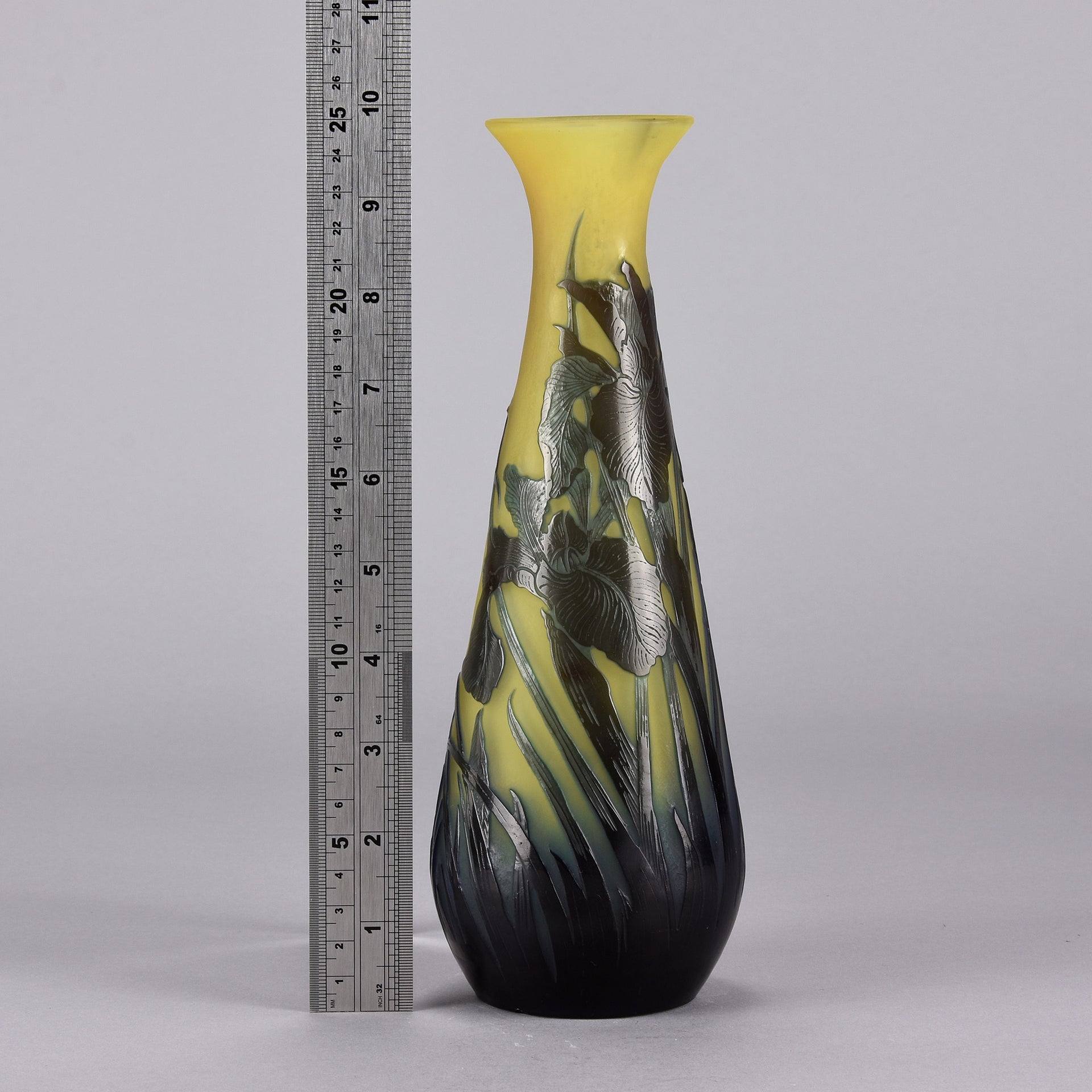 Emile Galle Vase - Art Nouveau Glass - Water Lillies Vase - Hickmet Fine Arts 