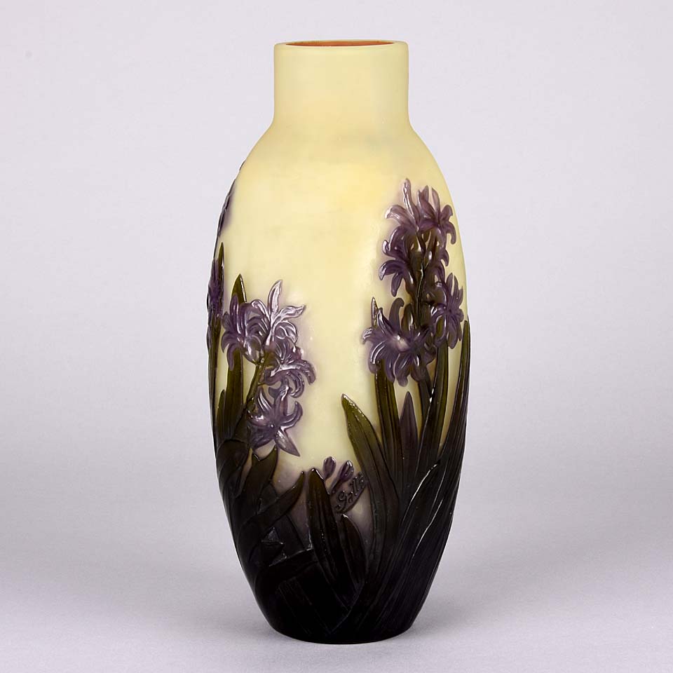 'Blue Chrysantheum' Vase by Emile Gallé