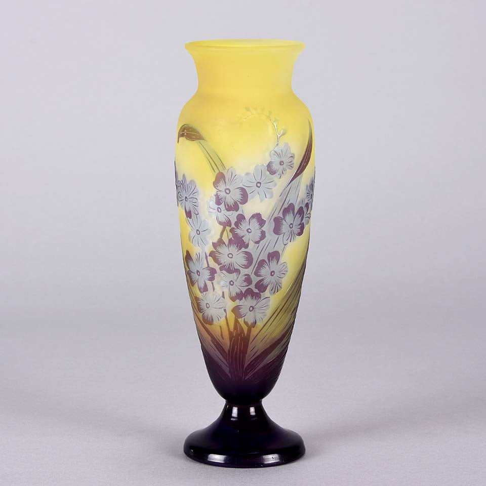 Emile Galle Vase - Art Nouveau Glass -  Flower Vase - Hickmet Fine Arts