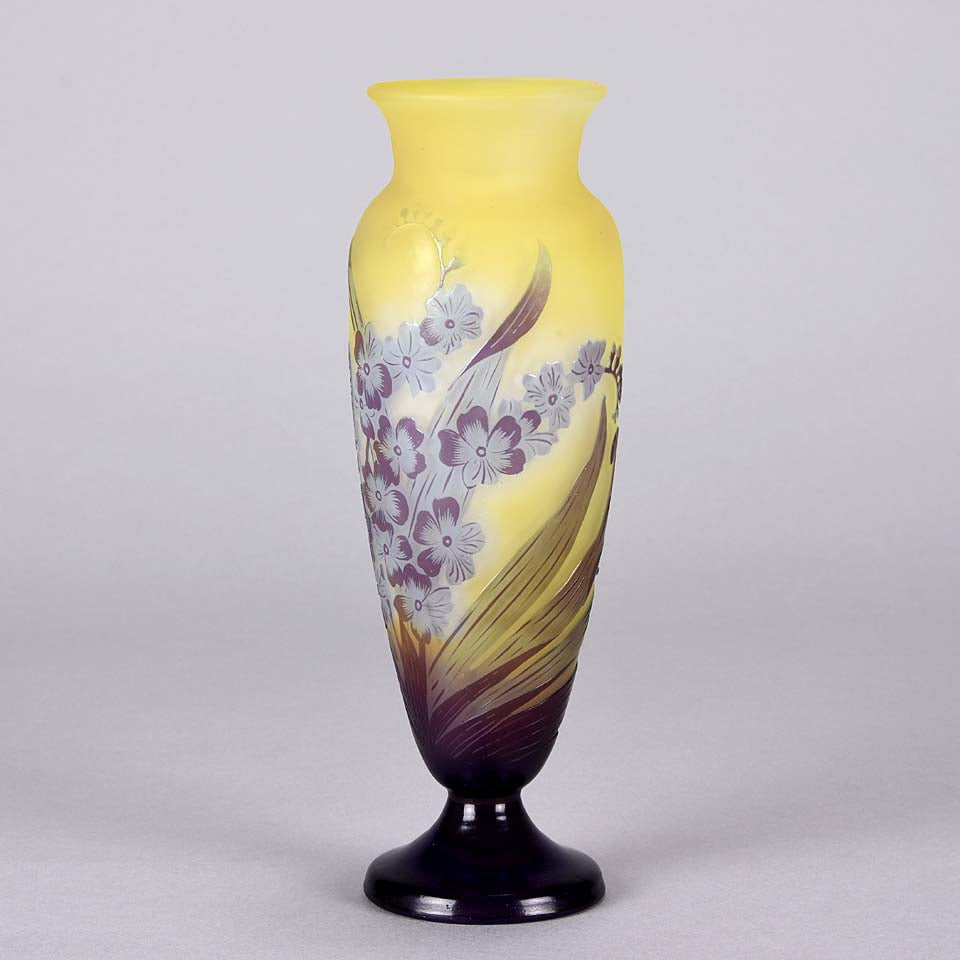 Emile Galle Vase - Art Nouveau Glass -  Flower Vase - Hickmet Fine Arts