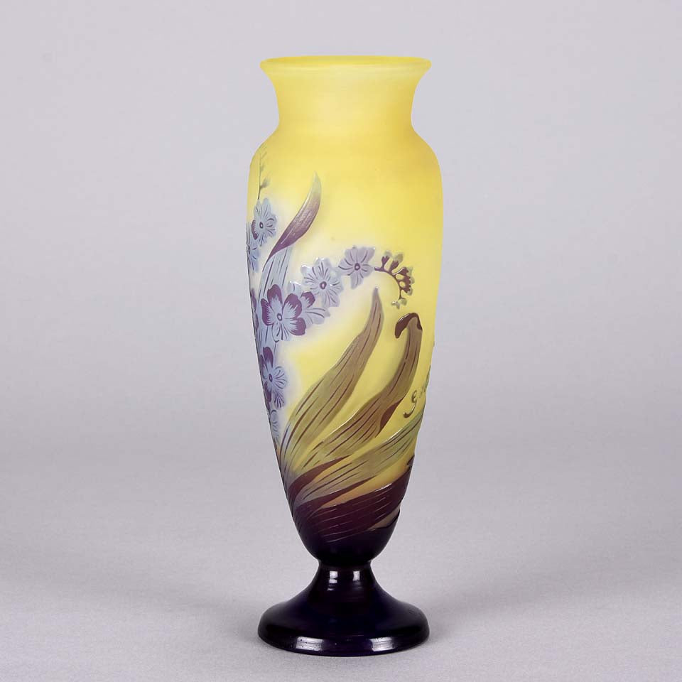 Emile Galle Vase - Art Nouveau Glass -  Flower Vase - Hickmet Fine Arts