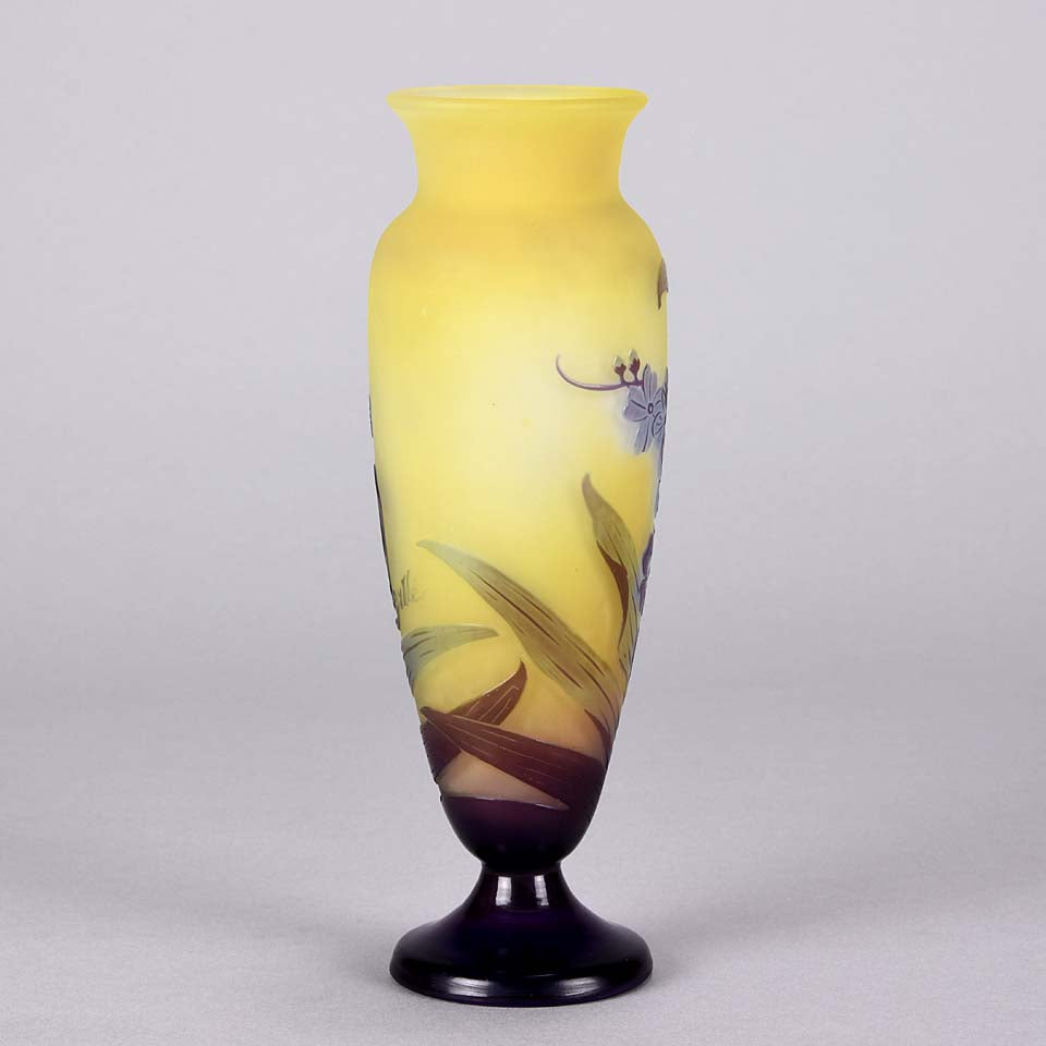 Emile Galle Vase - Art Nouveau Glass -  Flower Vase - Hickmet Fine Arts