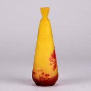Emile Galle Vase - Art Nouveau Glass - Slender Vase - Hickmet Fine Arts