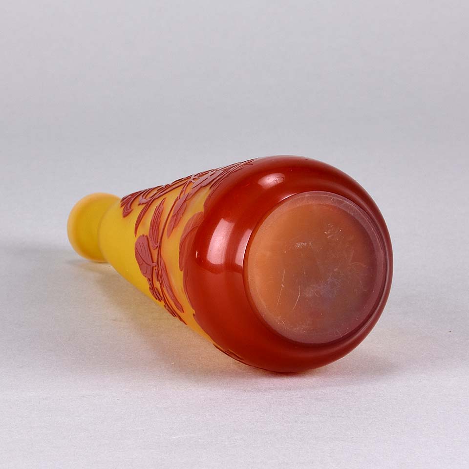 Emile Galle Vase - Art Nouveau Glass - Slender Vase - Hickmet Fine Arts