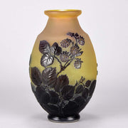 Gallé Soufflé Blackberry Vase