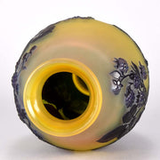Gallé Soufflé Blackberry Vase