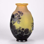Gallé Soufflé Blackberry Vase