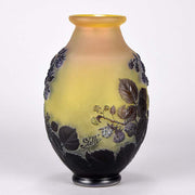 Gallé Soufflé Blackberry Vase
