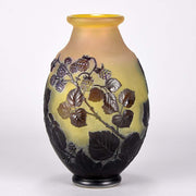 Gallé Soufflé Blackberry Vase