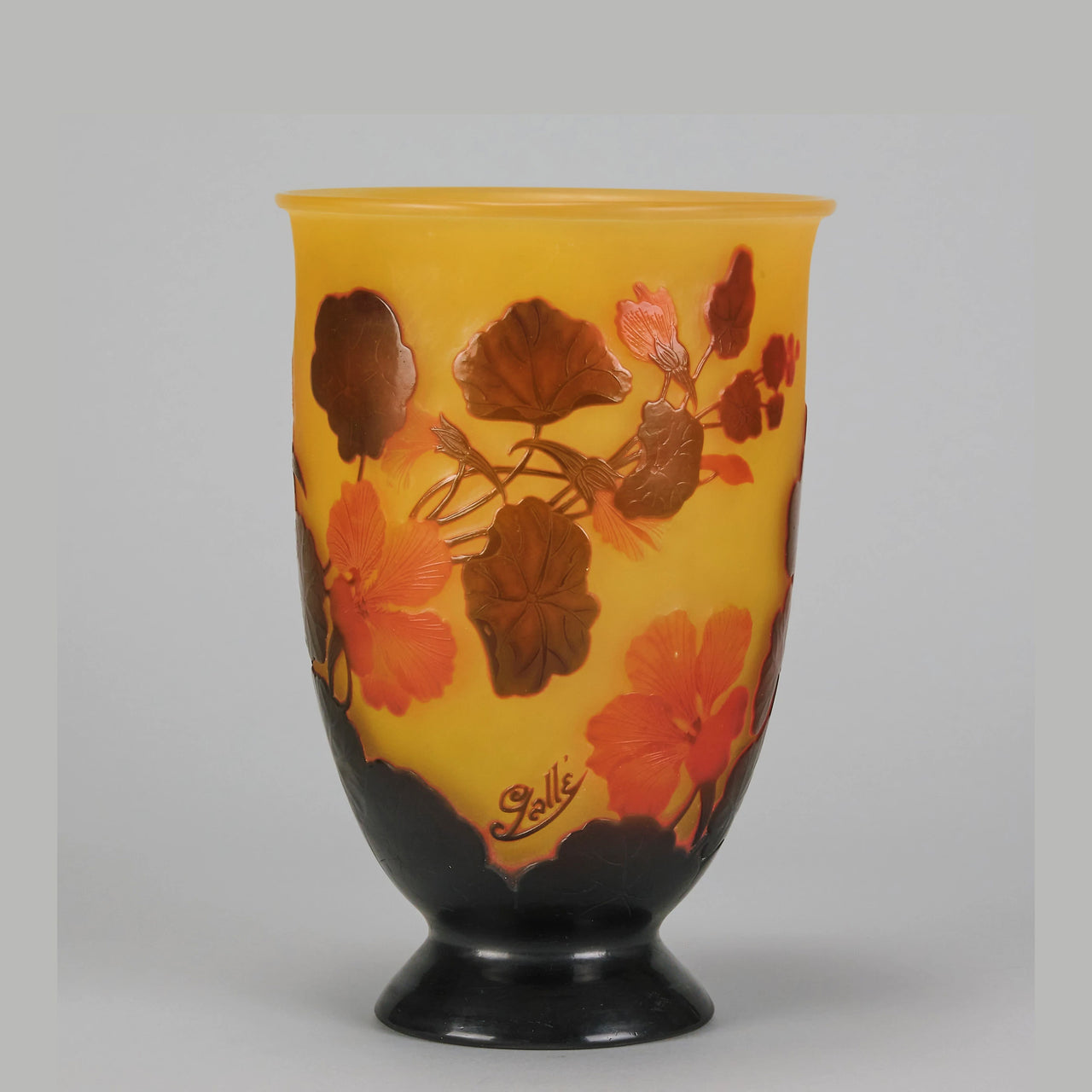 "Nasturtium Vase" by Emile Gallé