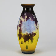 Emile Galle - Art Nouveau Glass - Galle vase - Blue Flower Vase - art nouveau glass vase – Hickmet Fine Arts