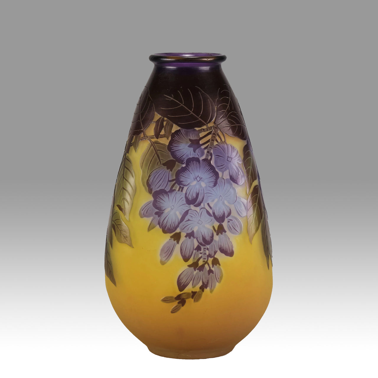 Blue Flower vase by Galle - Emile Galle Vase - Galle Emile - Hickmet Fine Arts