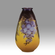 Blue Flower vase by Galle - Emile Galle Vase - Galle Emile - Hickmet Fine Arts