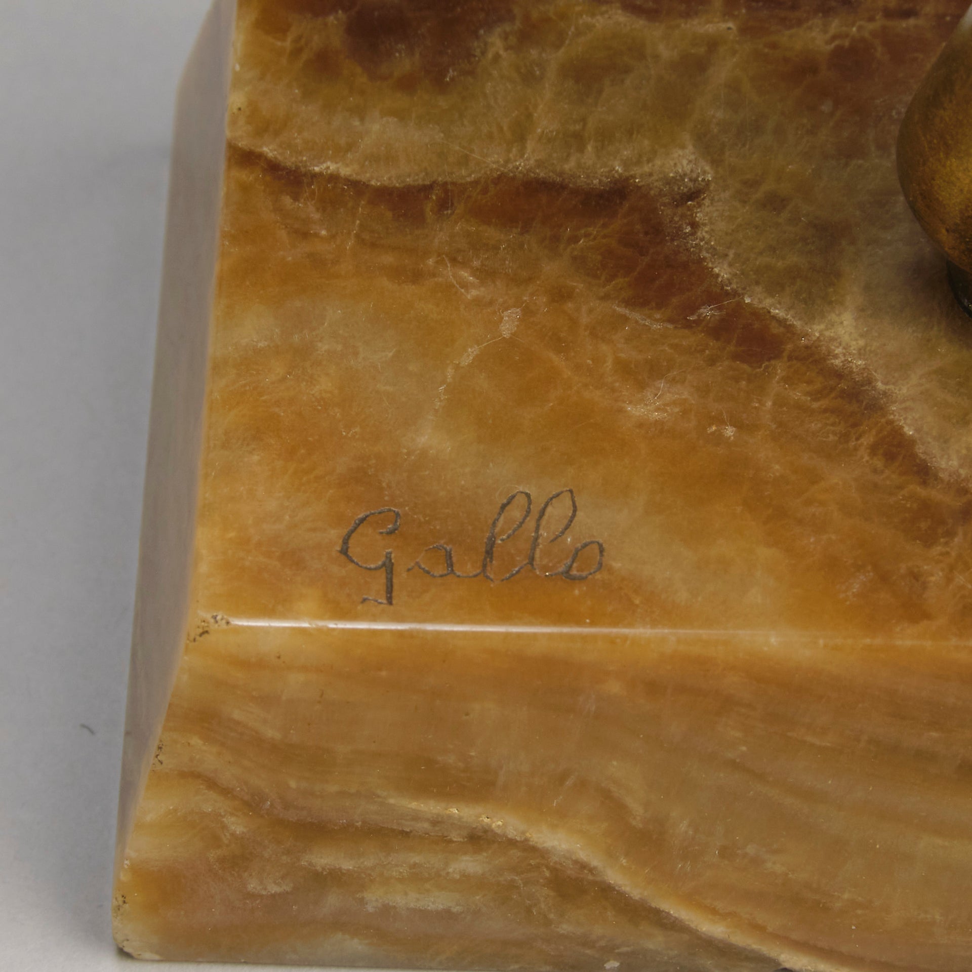 Art Deco Bronze Figurine Yo Yo by Gallo Gilt Bronze Sculpture of a young man dressed in period sailor boy attire performing tricks with his yo-yo whilst balancing on one leg. The figure with excellent hand carved detail and fine golden colour 