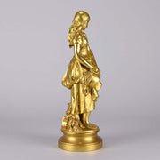 Art Nouveau Bronze by Adrien Gaudez Bronze - La Jeune Femme - Hickmet Fine Arts