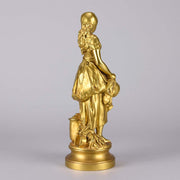 Art Nouveau Bronze by Adrien Gaudez Bronze - La Jeune Femme - Hickmet Fine Arts