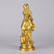 Art Nouveau Bronze by Adrien Gaudez Bronze - La Jeune Femme - Hickmet Fine Arts
